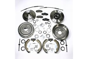 AUTOPARTS-ONLINE Bremsen komplett Set + Radlager + Bremsschläuche vorne + hinten