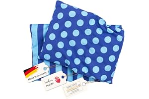 ASIGO® Cojín Térmico con Relleno de Huesos de Cereza con 4 Compartimientos I Saco Semillas Microondas Ideal para Golpes, Pies Hinchados, Espalda, Cuello, Vientre, Hombros, Cervicales, etc.