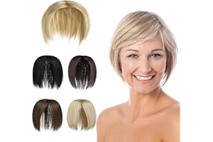 PARXITN Toppers para el pelo para mujeres sin flequillo, 2 clips en postizos sintéticos, postizos de pelo sintético, extensiones de pelo liso para cabello castaño