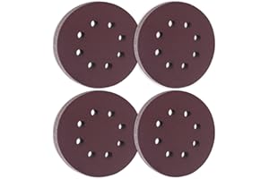 MIDO PROFESSIONAL ABRASIVE MIDO Professioanl Abrasive 125 mm Sanding Discs 110 PCS Sandpaper 5 Inch 8 Hole Sanding Pads 180 Grit Sanding Disc Hook and Loop Round Orbital Sander Pads for Sanding