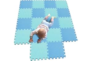MQIAOHAM® 18 Piezas Alfombra Puzzle Bebe Suelo colchoneta apete Acolchada Infantil Gateo Alfombrillas para Puzzles G301018-107108