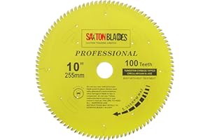 SAXTON BLADES TCT255100TPRO Saxton Professional Range TCT tarcza do piły tarczowej 255 mm x 100 T x 30 mm otwór, 16, 20, 25, 25,4 mm pierścienie redukcyjne kompatybilne z Evolution Bosch Makita Dewalt itp