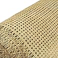 LUSYDECO 24" Width Rattan Webbing for Caning Projects - Natural Pre Woven Open Mesh Cane - Cane Webbing Sheet (9 FEET)