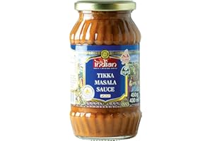 ‎TRULY INDIAN Truly Indian Tikka Masala Sauce (Angenehm scharfe Fertigsauce für schnelle Gerichte mit natürlichen Zutaten, Authentisch indisch kochen, Vegan und glutenfrei) (1 x 450 g)