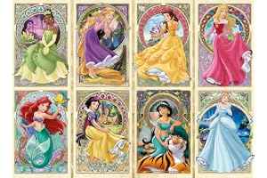 Ravensburger Art Nouveau Disney Prinsessa - Pussel 1000 Bitar för Vuxna och Barn från 14 År och Uppåt - Disney Gåva