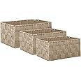 Brandsseller Set of 3 decorative storage boxes in rattan look