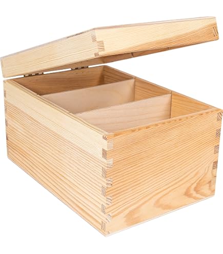Boîte à Fiches En Bois WIYETY A8 - 24.5x13.5x8.5cm - Rangement Cartes, Fiches, Cartes De Visite