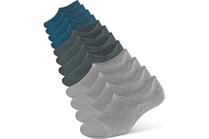 Closemate 6 Paia Calzini Fantasmini Uomo Antiscivolo Invisibili Calzini Bassi Traspirante Cotone Calze Donna Calze Corte Estivi Taglio Basso con Silicone Nero Bianco Grigio