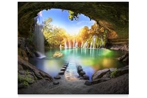 murando Carta da parati Paesaggio Grotte 400x280 cm Fotomurali in TNT Murale alla moda Decorazione da Muro XXL Poster Gigante Design Carta per pareti Cascata Natura c-A-0127-a-a