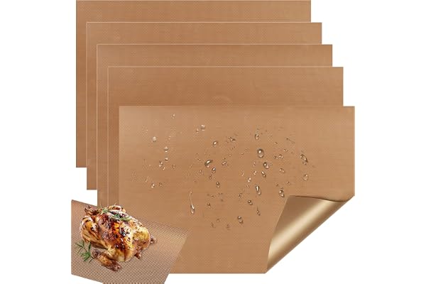 5 stycken bakplåtspapper återanvändbara, 30 x 40 cm | permanent bakfolie för bakplåt, glasfibermaterial,permanent bakmatta,bakfolie,återanvändbar för bakning,matlagning,grillning
