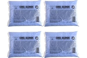 PostQuam - Polvo Decolorante Azul Cool Blonde - Pack 4x500g - Aclara hasta 9 Tonos - Decoloración Profesional para Cabello - Bajo Olor a Amoníaco - Polvo Microgranulado Compacto