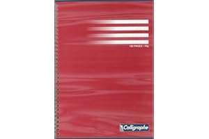 Clairefontaine 2406C - Packung mit 10 Heften Calligraphe mit Spiralbindung DINA4, französische Lineatur, 50 Blatt, 70g, farbig sortiert, 1 Pack