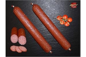 MEININGER DIE THÜRINGER TRADITIONSFLEISCHEREI Salami mit Steinpilz-Note I Wurstspezialität aus Meiningen I 2x 400g Salami