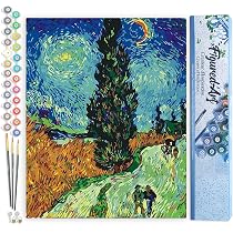 Peinture Par Numéros Figured'Art Système Solaire - Kit Complet 40x50cm Avec Châssis Bois