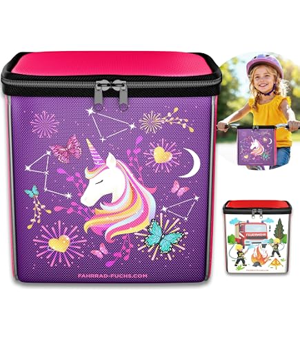 wonneklein Lenkertasche Dinosaurier - Fahrradtasche für Kinder - für Laufrad, Fahrrad, Dreirad & Roller - kompatibel mit Woom & PUKY