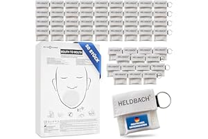 Heldbach® 15 Beatmungsmaske Erste Hilfe Hygienisches Beatmungstuch mit Schlüsselanhänger für Mund-zu-Mund-Beatmung Kompakt & ideal für Notfälle, unterwegs beatmungstuch, beatmungsmaske (50 X Weiß)