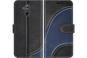 BoxTii Funda para Huawei Mate 20 Lite, Funda de PU Cuero para Huawei Mate 20 Lite, Magnético Carcasa Libro con Ranuras para Tarjetas, Negro