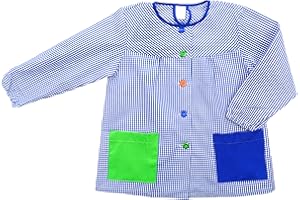 Etrexonline Bata Escolar Niño o Niña Babi Escolar Infantil para Guarderia y Colegio con Botones