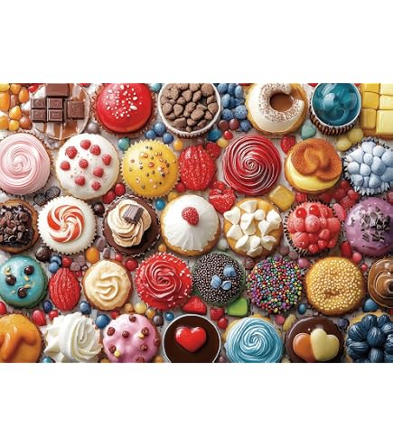 Schokoladen-Süßigkeiten-Puzzle 1000 Teile - Bunte Lebensmittel-Collage, 70x50 Cm
