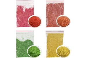 Attuslla Mini Feuilles de Simulation, 4 Paquets Modèle Paysage Feuilles Modèles Simulation Feuille pour La Mise en Page de Paysage de Diorama de Jardin de Fée de Chemin de Fer de Bricolage