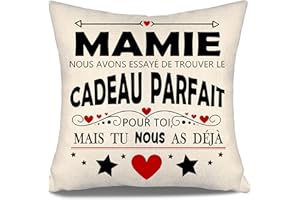 AOSUMIN Mamie Nous Avons essayé de trouver Le Cadeau Parfait pour toi mais tu Nous as déjà Housses de Coussin Cadeau d'anniversaire Fête des mères Fête des Grands-mères Cadeau de Noël (Mamie-b)