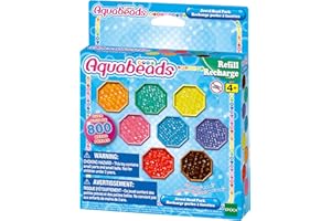 Aquabeads - La recharge perles à facettes - Kit de loisirs créatifs - Activité manuelle enfants en toute autonomie - Recharge de perles qui collent avec de l'eau - Jouet enfant 4 ans et + - 31520