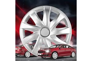 WALSER Enjoliveurs de Roues Drifter, Mention Très Bien* Ensemble de Quatre enjoliveurs de Roues pour Jantes en Acier 15" Argent