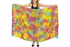 LA LEELA Femme Sarong Beach Bikini Jupe Paréo Longue Cover Up Wrap Maillot de Bain Sarong