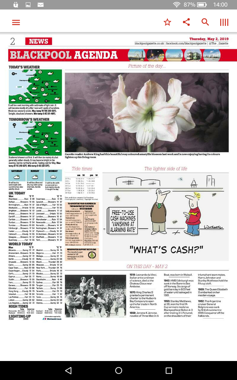 The Blackpool Gazette Newspaper Amazon.co.uk Apps & Games