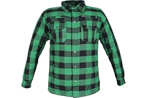 ALPHA SPEEDS Motorradhemden Biker Hemdjacke Wasserdicht & Winddicht Motorrad Kariertes Hemd mit Protektoren Jacke Flanell Lumber Aramid