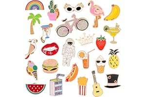 EUTENGHAO EuTengHap Lot de 25 broches mignonnes en émail pour vêtements, vestes, sacs à dos, loisirs créatifs, accessoires, Zinc