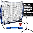 PowerNet Corbin Carroll 5x5 Practice Net Bundle, Baseball Softball Coaching Aid, Compact Lightweight Portable, Hitting Pitching Training
