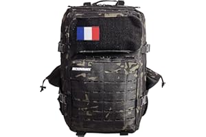 ELITRAINX Mochila Táctica Militar Bandera de Francia Deporte, Cabina Avión, CrossTraining, Aire Libre Deportes Gimnasio Portatil by ELITEX TRAINING