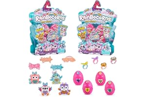 Rainbocorns ZURU Itzy Glitzy Surprise Serie 2, Uova da Collezione, Confezione Doppia Elefante, Gufo Series 2, 2X 4 Pack (8 Eggs Total), Colore 2 Pack, Misura Standard, 9243