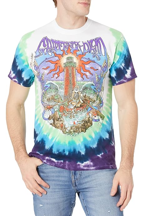 blue tie-dye t-shirt 
