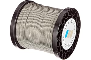 HAMBURGER TAUWERK-FABRIK EST. 1901 100 Meter - 3mm Edelstahldrahtseil 7x7 V4A Inox rostfrei Drahtseil Stahlseil Geländerseil