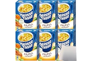 Erasco Hot Cup Chicken with Noodles Pack of 6 (18 Bags of 12.2 g) + usy Block