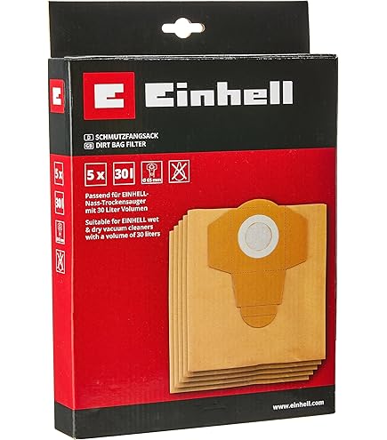 Set 5 Filtri Gommapiuma Originali Einhell Per Aspirasolidi E Liquidi Classe L - Ricambi Per Pulizia - Foto 2