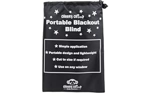 CHEEKY CHIMP Blackout Blinds Curtains - Portable Easy Fit, Stick On Day & Night Magic Blind - Temporary Blinds For Windows - Travel Kids Cut To Size - Doors, Patio, Small & Large Windows