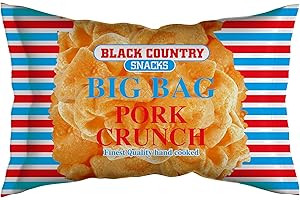BLACK COUNTRY SNACKS Big Bag Pork Scratchings (Pork Crunch) 15 x 80g Hanging Bag Great for The Keto Diet
