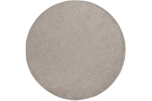‎CARPETSALE24 Carpetsale24 Dichter Kurzflor Teppich Wohnzimmer Beige 120 cm Rund Modern Einfarbig Design - Flauschiger Teppich Schlafzimmer Extra Weich und Pflegeleicht - Waschbarer Teppiche für Küche Kinderzimmer