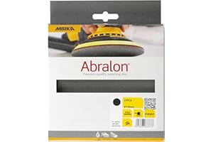 Mirka Abralon Schleifscheibe Polierscheibe Ø 150mm Klett 4000 Körnung, 2/Pack, zum Schleifen und Polieren von Lack, Holz, Plastik