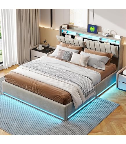 Lit Coffre 180x200 Cm Avec Sommier Intégré - Mécanisme Hydraulique, Rangement Sous Lit, Ports USB, Design Rétro Bois Et Métal, Couleur Noir