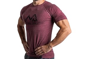 NATURAL ATHLET - T-Shirt de Fitness Slim-Fit pour Hommes, Long, Séchage Rapide, Idéal pour Gym, Musculation, Entraînement en Force et Autres Sports