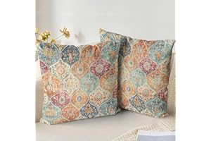 XPHZZL Pack of 2 Soft Decorative Cushion Covers 60cm x 60cm Square Throw Pillow Case Boho Style Pillowcases for Sofa Bedroom Outdoor Patio Garden with Invisible Zipper 24 x 24 Inch