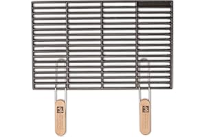 GRILLROSTPROFI Gusseisen-Grillrost 54 x 34 cm mit abnehmbaren Handgriffen