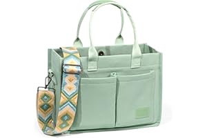 Captain Blues Women's Canvas Bag, Large Tote Bag, Work Bag, Handbag, Shoulder Bag with Compartments for University, School, Shopper