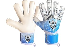 Keeperking - Guanti da portiere per adulti, bambini e adolescenti, con e senza protezione per le dita rimovibile, da 4 mm, unisex,