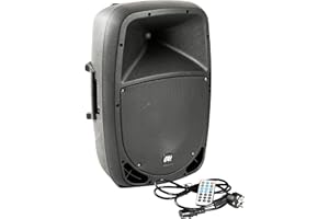 Music Store GO! 12A MKII Aktiver 2-Wege 12 Zoll Lautsprecher - 600W Peak Leistung, Integrierter Media Player, Bluetooth, USB & SD-Karten Slots, 3-Kanal Mixer, 2 XLR/Klinke Mikrofoneingänge, Stereo