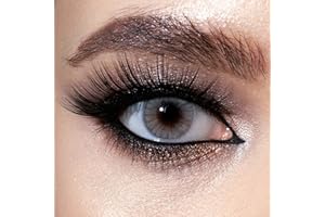 Elizzm Lunar Rock (Gris clair) - Lentilles couleur discrètes d'aspect naturel et sans correction - Lentilles de couleur de 1 mois